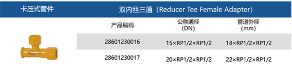 Carbon Steel Reducer Tee Female Adapter Size